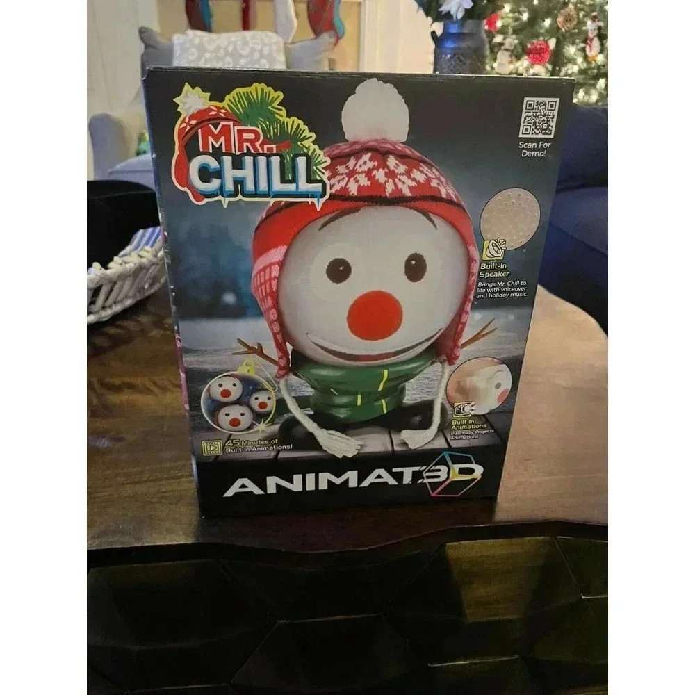 ANIMAT3D MR. CHILL SINGING TALKING JOKING SNOWMAN - NEW BUT NO BOX - NEVER USED